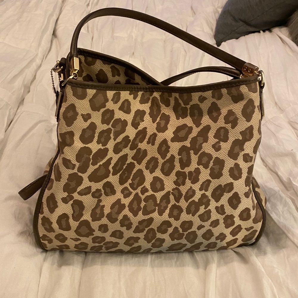 Coach animal print purse